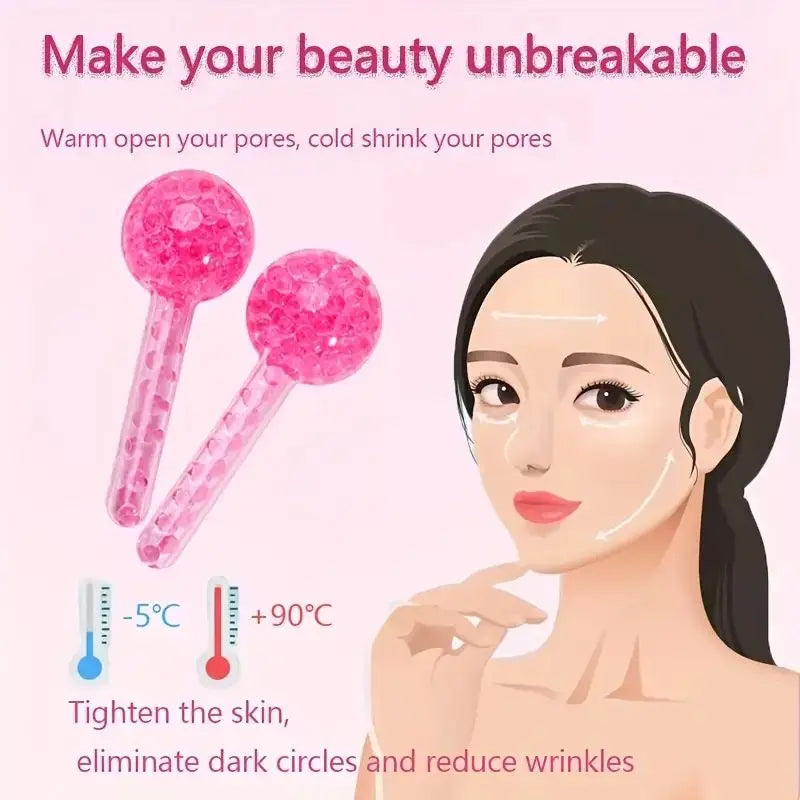 Tratamento facial feminino com disco, bola, massageador facial, rosto, pescoço e olhos, pele reafirmante, reduz inchaço e rugas