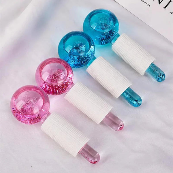 Tratamento facial feminino com disco, bola, massageador facial, rosto, pescoço e olhos, pele reafirmante, reduz inchaço e rugas