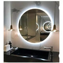 Espelho Redondo com LED Lapidado Com Fonte Ideal Para Banheiro Quarto e Sala